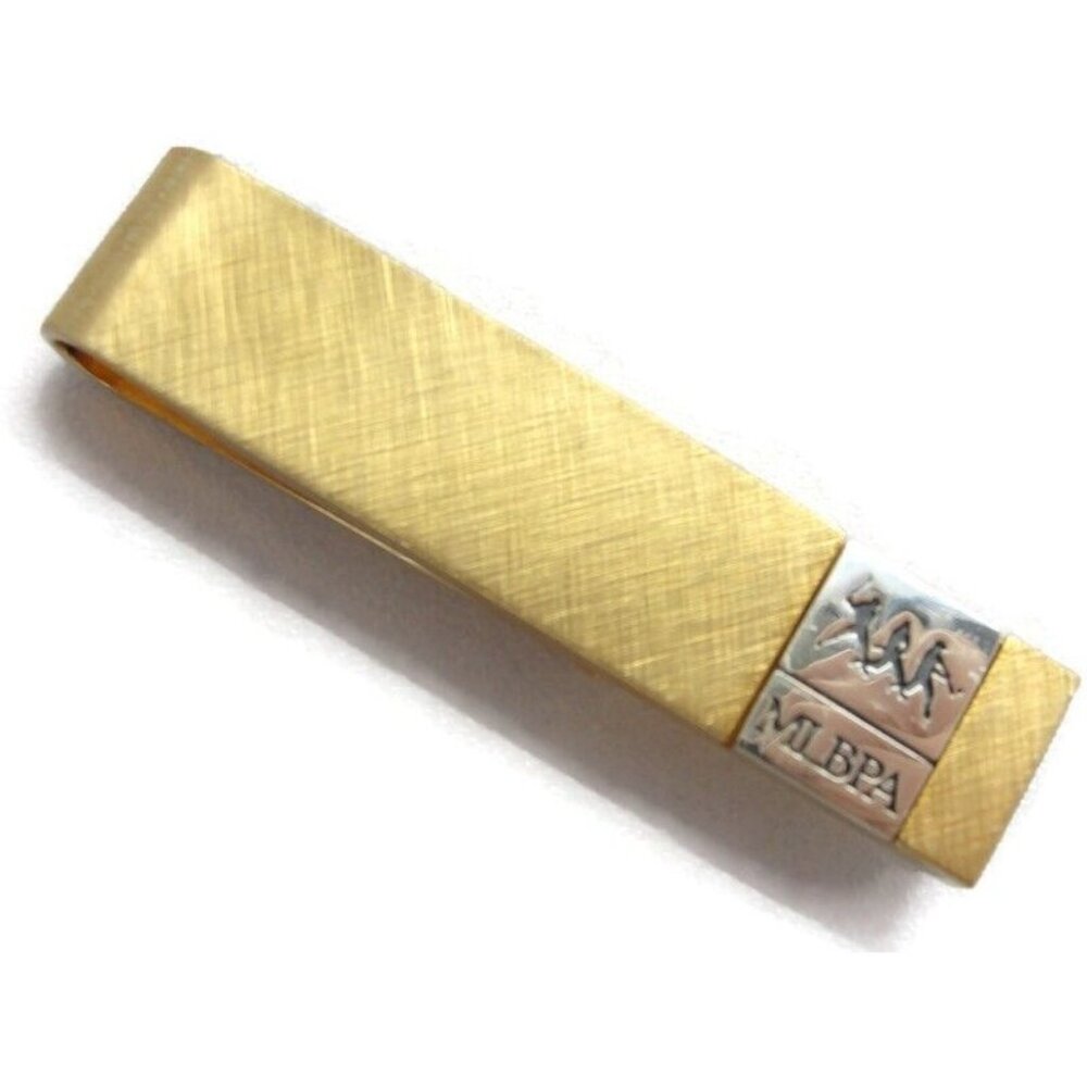 Jostens MLB Players Association Tie Bar Gold Tone Collectable Vintage